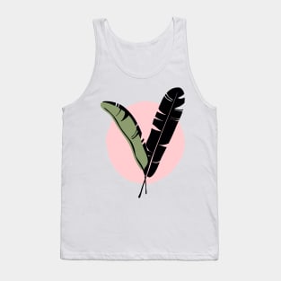 Banana leaf abstract midcentury modern minimal design Tank Top